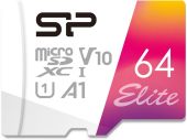 Фото Карта памяти SILICON POWER Elite microSDXC UHS-I Class 1 C10 64GB, SP064GBSTXBV1V20SP