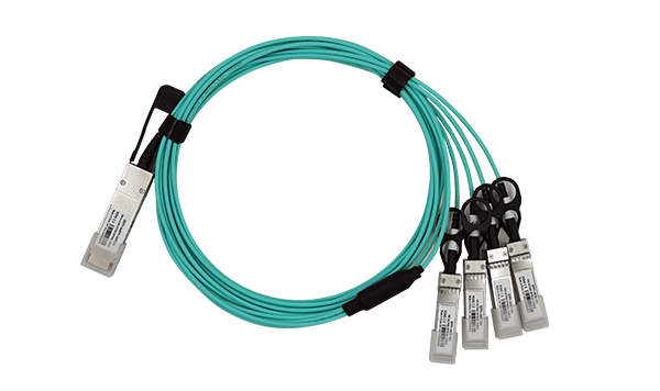 Разветвляющий кабель LR-LINK AOC QSFP PLUS -> 4 x SFP PLUS 5 м, LRAOC-QSFP+-4SFP+-5M