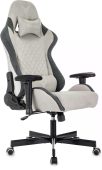 Кресло для геймеров KNIGHT Regal светло-серый, искусственная замша, KNIGHT REGAL FABR-LG