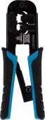 Инструмент обжимной Rexant HT-568R 12-3432-1 для RJ-45/RJ-12/RJ-11 черный/синий, 12-3432-1