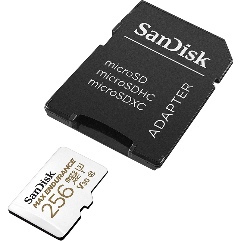 Картинка - 1 Карта памяти SanDisk Max Endurance + Adapter microSDXC UHS-I Class 1 256GB, SDSQQVR-256G-GN6IA