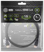 Видео кабель CACTUS HDMI (M) -&gt; HDMI (M) 1.5 м, CS-HDMI.1.4-1.5