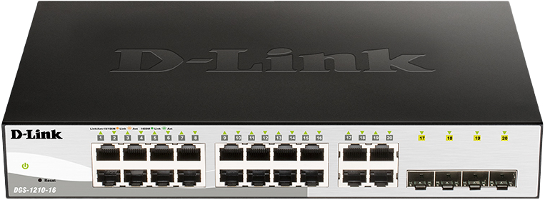 Коммутатор D-Link DGS-1210-16 Smart 20-ports, DGS-1210-16/G2A