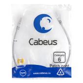 Патч-корд Cabeus UTP кат. 6 серый 0,5 м, PC-UTP-RJ45-Cat.6-0.5m