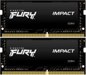 Комплект памяти Kingston FURY Impact 2х32 ГБ SODIMM DDR4 3200 МГц, KF432S20IBK2/64