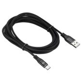 Фото USB кабель Digma USB Type C (M) -> USB Type A (M) 2A 3 м, TYPE-C-3M-BRAIDED-BLK