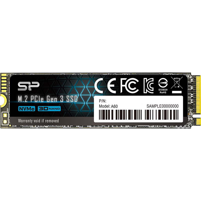 Картинка - 1 Диск SSD SILICON POWER P34A60 M.2 2280 128GB PCIe NVMe 3.0 x4, SP128GBP34A60M28