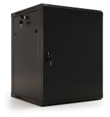 Вид Настенный шкаф Hyperline TWB 6U чёрный, TWB-0645-SR-RAL9004