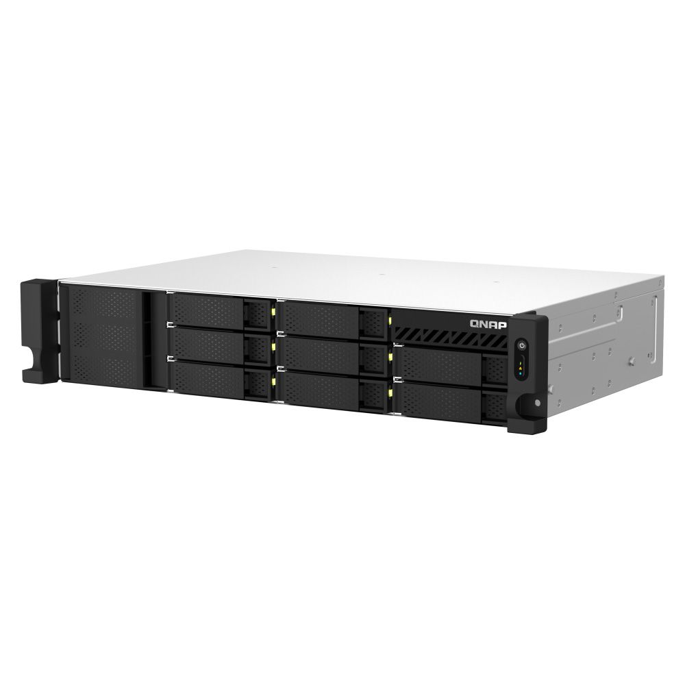 Сетевое хранилище NAS QNAP TS-864eU 8x3.5" Rack 2U чёрный, TS-864eU-4G