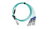 Разветвляющий кабель LR-LINK AOC QSFP28 -> 4 x SFP28 3 м, LRAOC-QSFP28-4SFP28-3M