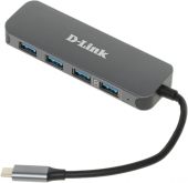 Вид USB-хаб D-Link DUB-2340 4 x USB 3.0 + USB Type-C, DUB-2340/A1A