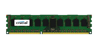 Картинка - 1 Модуль памяти Crucial by Micron 8GB DIMM DDR3L ECC 1600MHz, CT102472BD160B