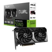 Видеокарта Asus NVIDIA GeForce RTX 5060 Dual OC GDDR7 8GB, 90YV0N12-M0NA00