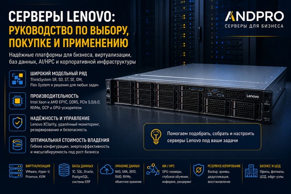 Серверы Lenovo: руководство по выбору и применению