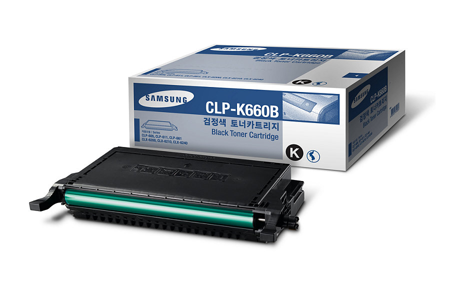 Картинка - 1 Тонер-картридж Samsung CLP-K660B Лазерный Черный 5500стр, CLP-K660B/ELS