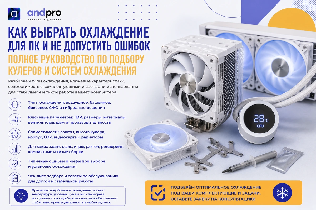 Как выбрать охлаждение для ПК и не допустить ошибок