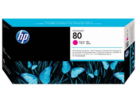 Картинка - 1 Печатающая головка HP 80 Струйный Пурпурный, C4822A