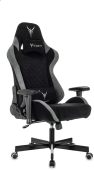 Кресло для геймеров KNIGHT Regal чёрно-серый, искусственная замша, KNIGHT REGAL FABR-B