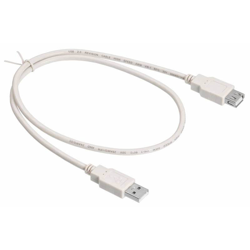 USB удлинитель BURO USB Type A (M) -> USB Type A (F) 0,75 м, USB2.0-AM-AF-0,75M