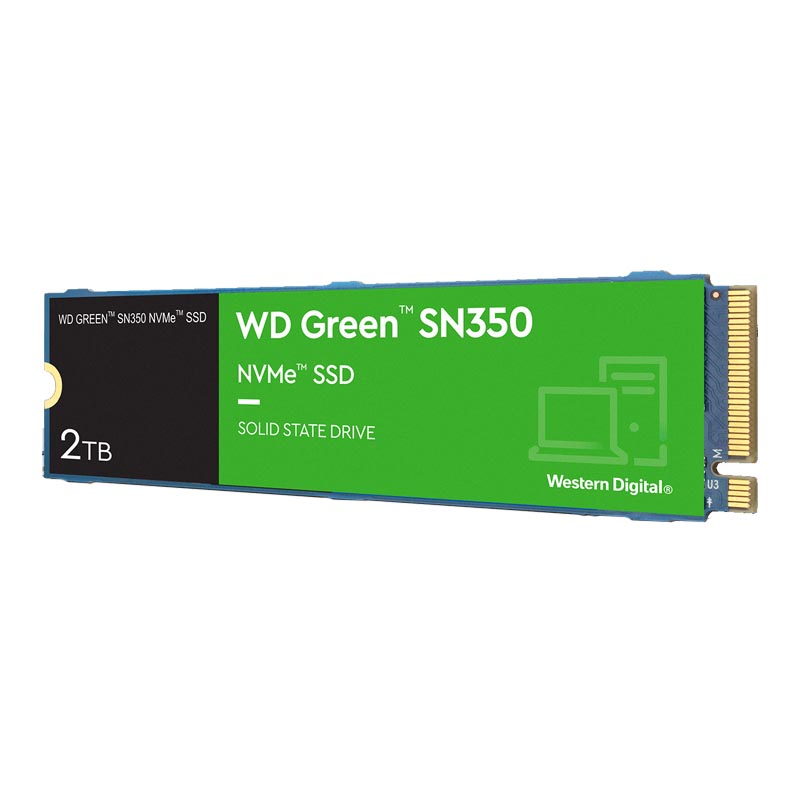 Картинка - 1 Диск SSD WD Green SN350 M.2 2280 2TB PCIe NVMe 3.0 x4, WDS200T3G0C