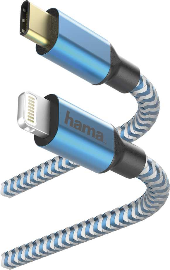 USB кабель Hama Reflective Lightning -> USB Type C (M) 3A 1.5 м, 00183311