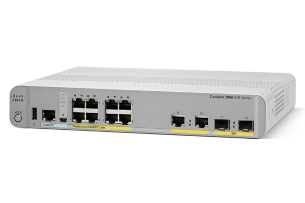 Картинка - 1 Коммутатор Cisco WS-C2960CX-8TC-L Управляемый 12-ports, WS-C2960CX-8TC-L