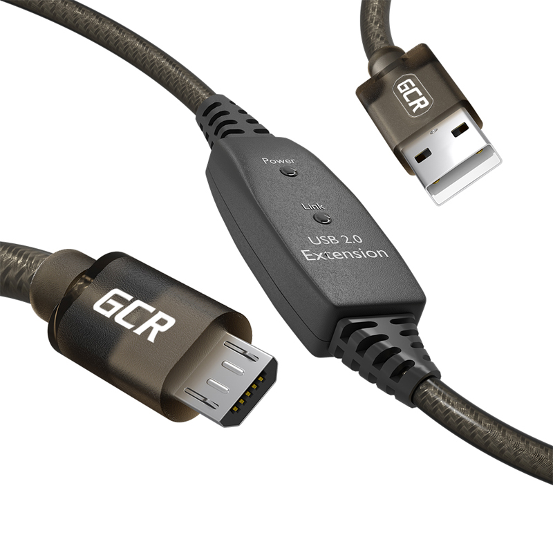 USB кабель Greenconnect microUSB Type B (M) -> USB Type A (M) 10 м, GCR-53813