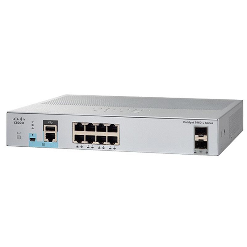 Картинка - 1 Коммутатор Cisco C2960L-8TS-LL Управляемый 10-ports, WS-C2960L-8TS-LL