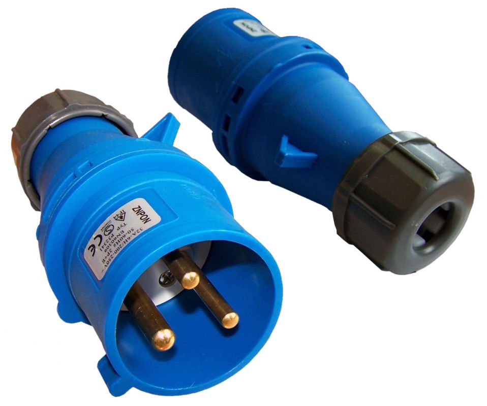 Вилка LANMASTER LAN-IEC-309-32A1P/M IEC 309 32A, LAN-IEC-309-32A1P/M
