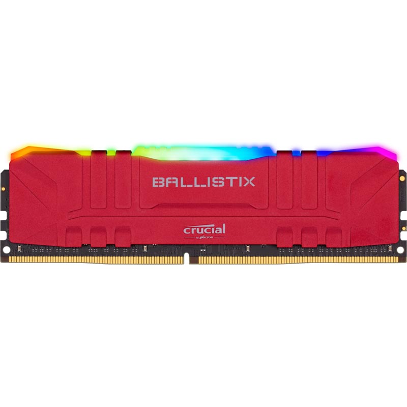 Картинка - 1 Модуль памяти Crucial Ballistix RGB Red 8GB DIMM DDR4 3200MHz, BL8G32C16U4RL