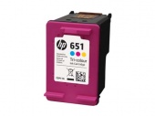 Вид Картридж HP 651 Струйный Трехцветный 300стр, C2P11AE