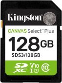 Фото Карта памяти Kingston Canvas Select Plus SDXC UHS-I Class 1 C10 128GB, SDS3/128GB