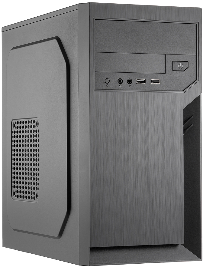 Корпус FoxLine FL-702 Mini Tower 450 Вт чёрный, FL-702-FZ450-U32