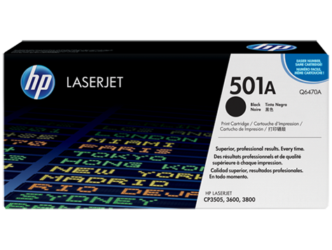 Картинка - 1 Тонер-картридж HP 501A Лазерный Черный 6000стр, Q6470A