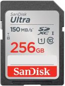 Карта памяти SanDisk Ultra 80 SDXC UHS-I Class 1 C10 256GB, SDSDUNC-256G-GN6IN