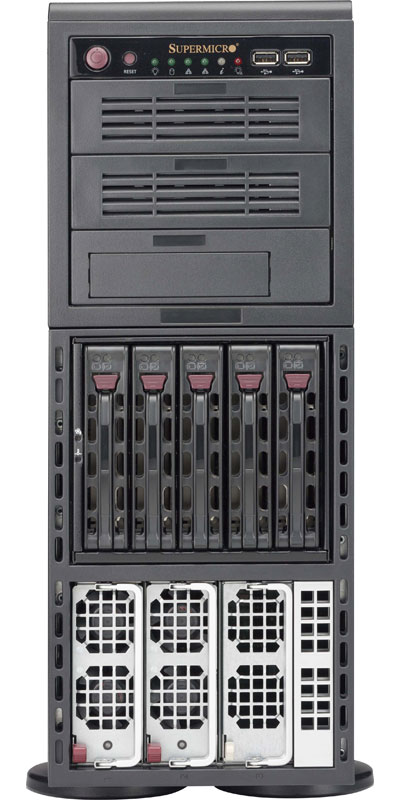 Картинка - 1 Серверная платформа Supermicro SuperServer 8047R-7RFT+ 5x3.5&quot; Rack/Tower 4U, SYS-8047R-7RFT+