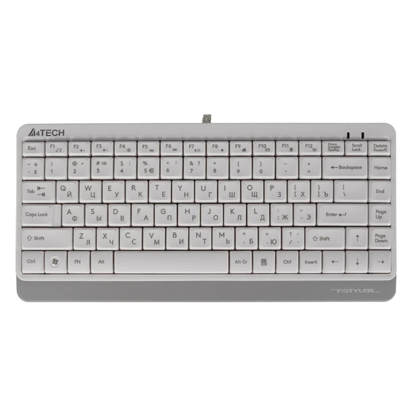 Клавиатура мембранная A4Tech Fstyler FK11 Проводная белый, FK11 USB (WHITE)