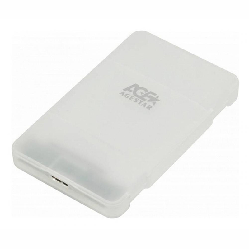 Внешний корпус для HDD/SSD AgeStar 3UBC 2.5" белый, 3UBCP1-6G WHITE