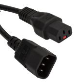Кабель питания LANMASTER IEC 320 C13 -&gt; IEC 320 C14 3 м, LAN-PP13/14-3.0-BK