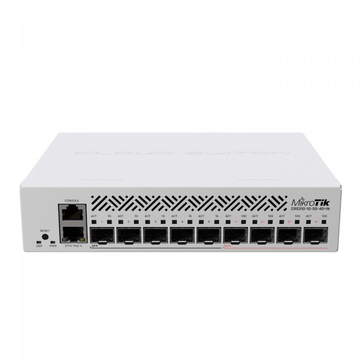 Коммутатор Mikrotik CRS310-1G-5S-4S+IN Управляемый 10-ports, CRS310-1G-5S-4S+IN