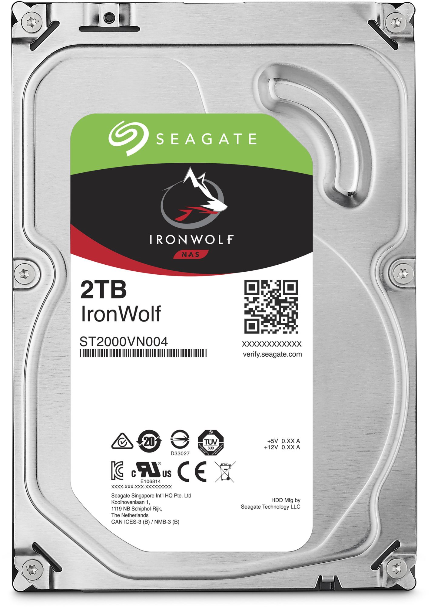 Диск HDD Seagate IronWolf SATA 3.5" 2 ТБ, ST2000VN004