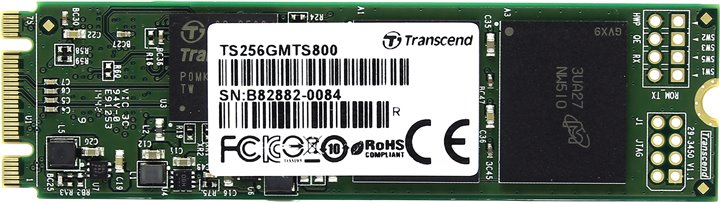 Картинка - 1 Диск SSD Transcend MTS800 M.2 2280 256GB SATA III (6Gb/s), TS256GMTS800