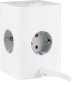 Сетевой удлинитель BURO BU-PTE4.1UC-W 1.5 м белый, BU-PTE4.1UC-W