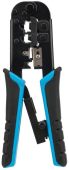 Инструмент обжимной PROconnect HT-568R 12-3432-6 для RJ-45/RJ-12/RJ-11 черный/синий, 12-3432-6
