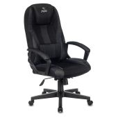 Кресло для геймеров ZOMBIE 9 Чёрно-серый, текстиль/эко.кожа, ZOMBIE 9 BLACK
