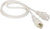 Кабель питания LANMASTER IEC 320 C13 -&gt; IEC 320 C14 10A 1.8 м, LAN-PP13/14-1.8-WH