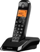 DECT-телефон MOTOROLA S1201 чёрный, 107S1201BLACK