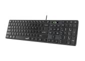 Клавиатура мембранная Genius SlimStar 126 Проводная чёрный, 31310017417