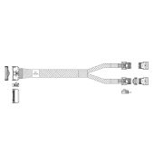 Кабель данных DiliVing MCIO x8 74P -> 2xSFF-8654 (x4) 0.8 м, DLMC74-8871