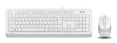 Комплект Клавиатура/мышь A4Tech  Проводной белый, F1010 WHITE